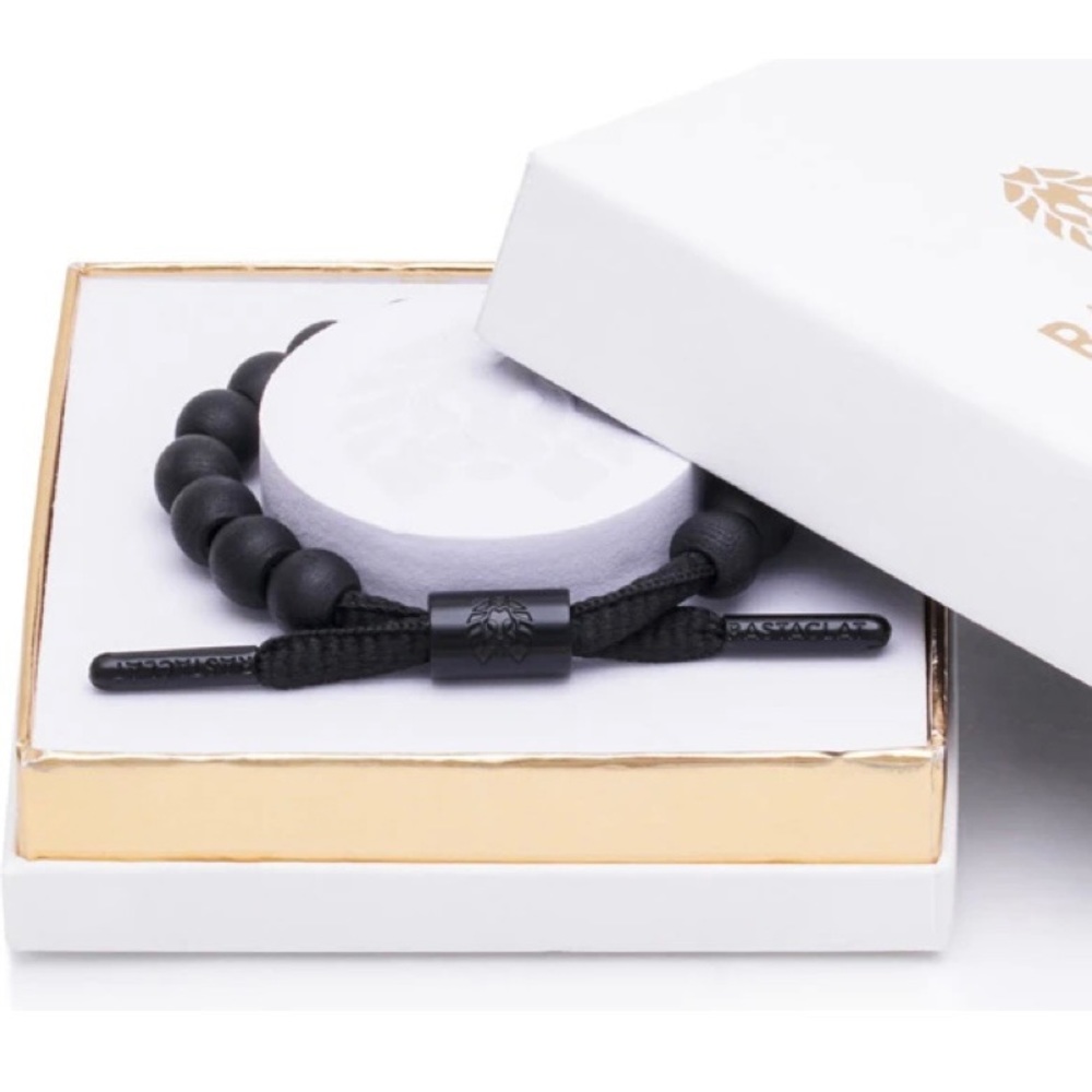 WOMEN’s RASTACLAT Black wood bead bracelet.
